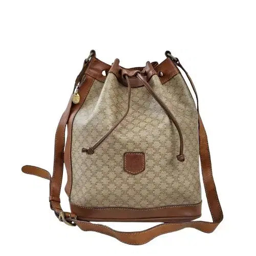[BUNJANG] Celine Vintage Macadam Drawstring Bucket Bag / 정품 셀린느 빈티지 마카담 드로우스트링 버킷백