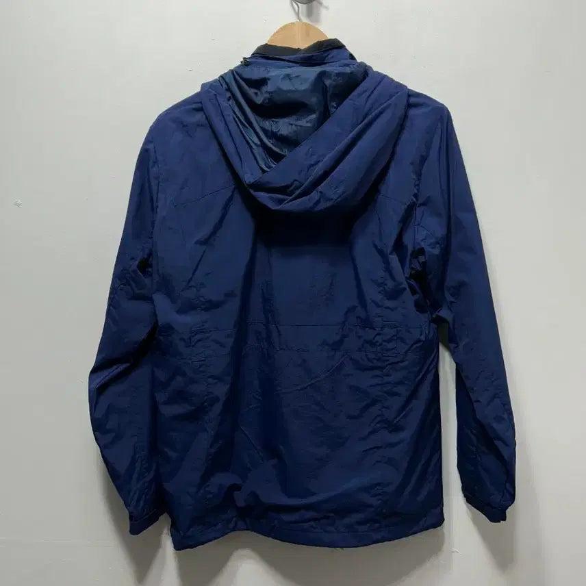 [BUNJANG] Navy Blue Pocket Hooded Windbreaker Jacket - Size M / 네이비 블루 포켓 후드 바람막이 자켓 새상품 M