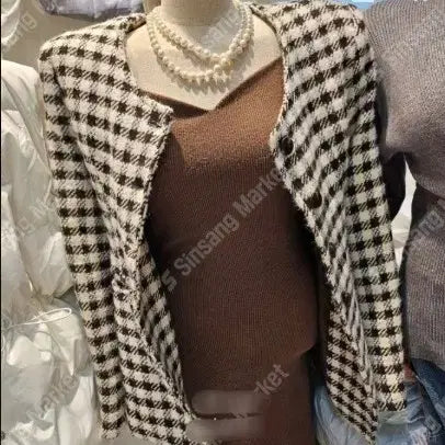 [BUNJANG] Houndstooth Tweed Jacket / 하운드투스 트위드 자켓