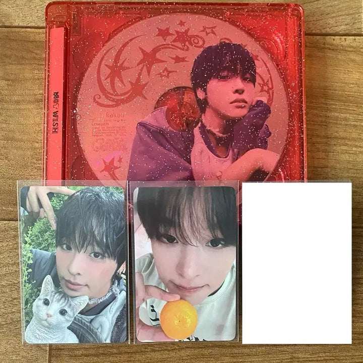 [SOLD OUT] 엔시티 위시 리쿠 컬러 쥬얼 풀셋, 럭드 귤 포카 일괄 앨범 포토카드