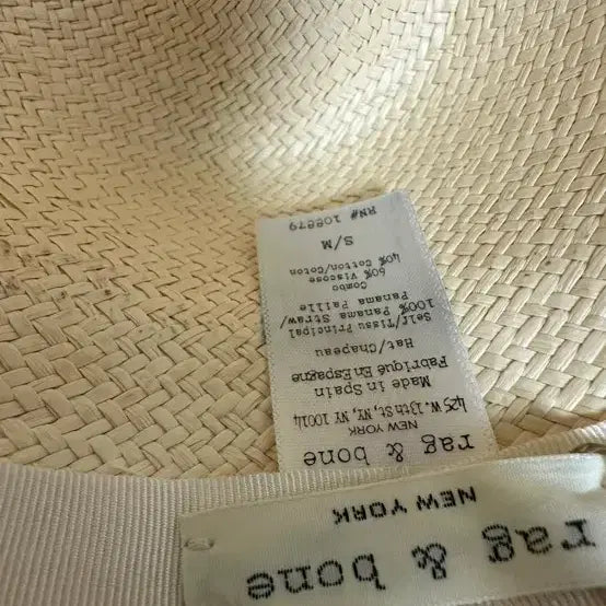 [BUNJANG] Rag &amp; Bone Panama Hat / 랙앤본 화이트 파나마 햇