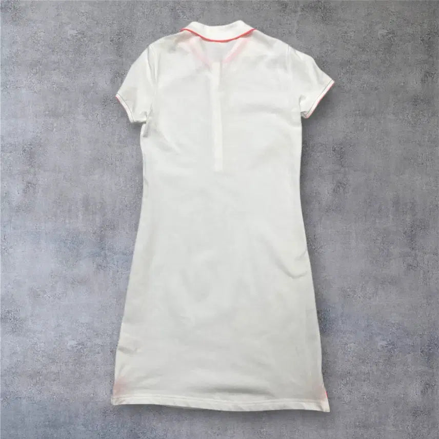 [SOLD OUT] 라코스테 Lacoste L!VE 화이트 피케 카라 슬림핏 원피스 XS