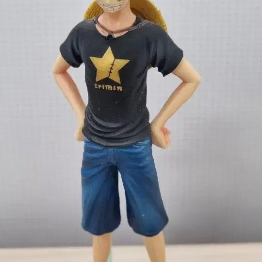 [BUNJANG] One Piece Monkey D. Luffy T-Shirt Figure / 원피스 루피 피규어 검정티셔츠