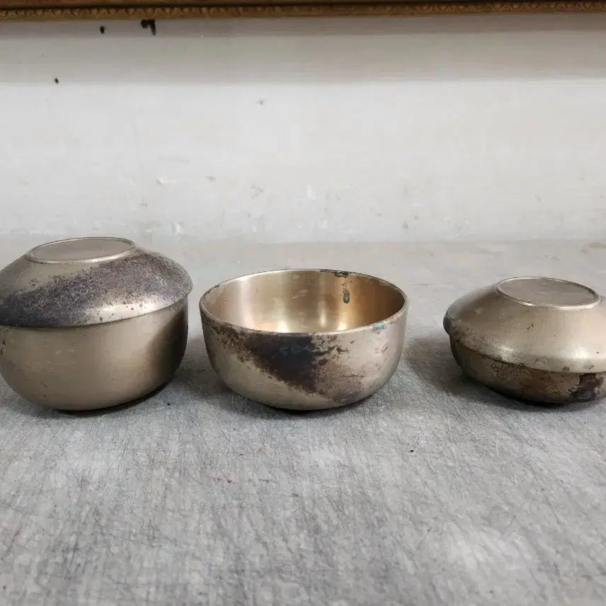 [BUNJANG] Antique Brass Baby Dish Set / 애기 놋그릇 찬그릇