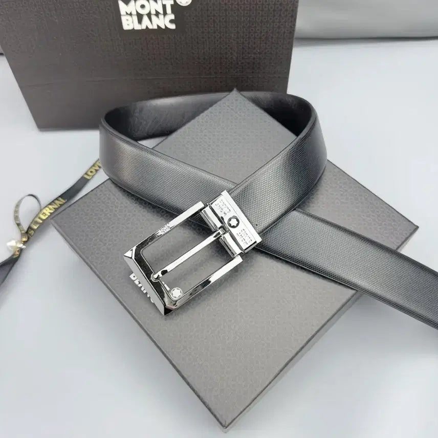 [BUNJANG] Premium Genuine Cowhide Leather Belt (Silver Buckle) / 남성 프리미엄 천연 소가죽 벨트 (실버 버클 / 120cm)