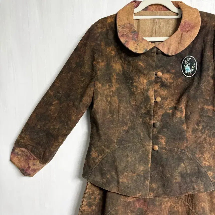[BUNJANG] Natural Dye Jacket and Skirt Set / 천연염색 자켓, 스커트 세트