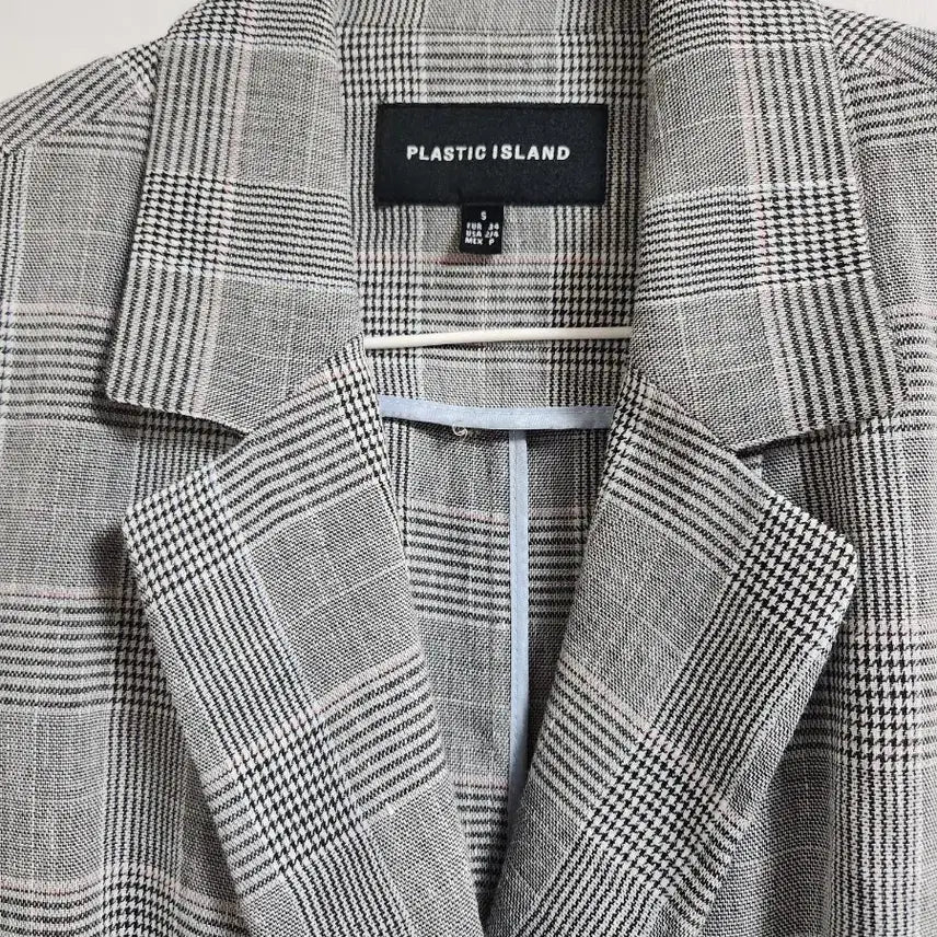 [BUNJANG] Plastic Island Check Double Jacket (S) / 플라스틱아일랜드 마 체크 더블 자켓S
