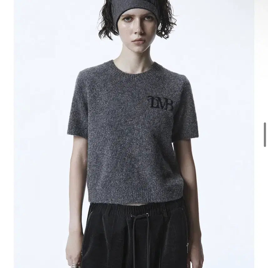 [BUNJANG] Trimingbird TMB Essential Half Sleeve Knit Gray / 트리밍버드 TMB Essential half sleeve knit 그레이