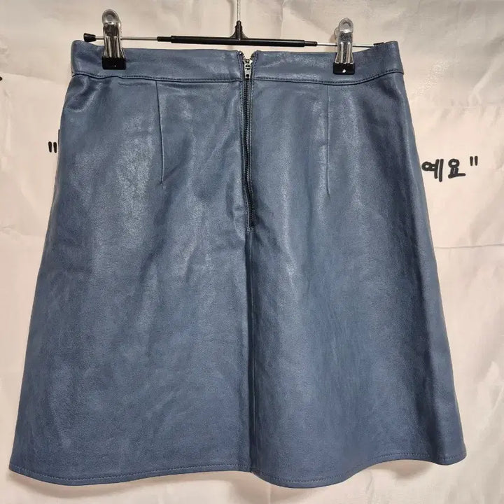 [BUNJANG] Blue Leather Mini Skirt / 블루 레더 스커트 미니 스커트