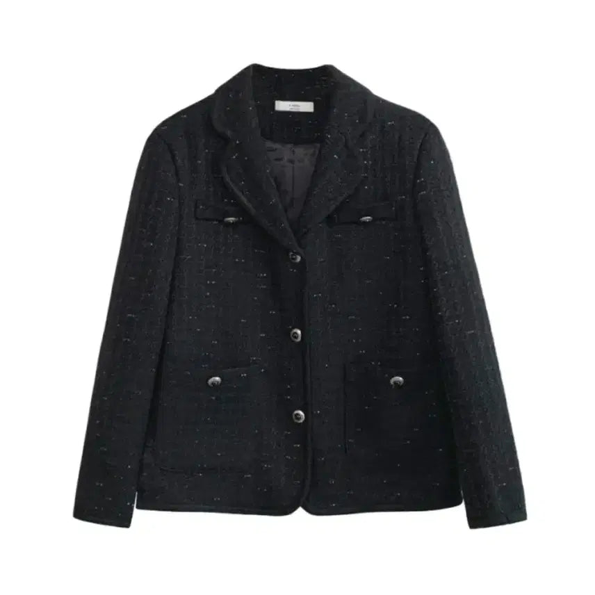 [BUNJANG] H.Mode Tweed Jacket - Black / 에이치모드 트위드 자켓_블랙