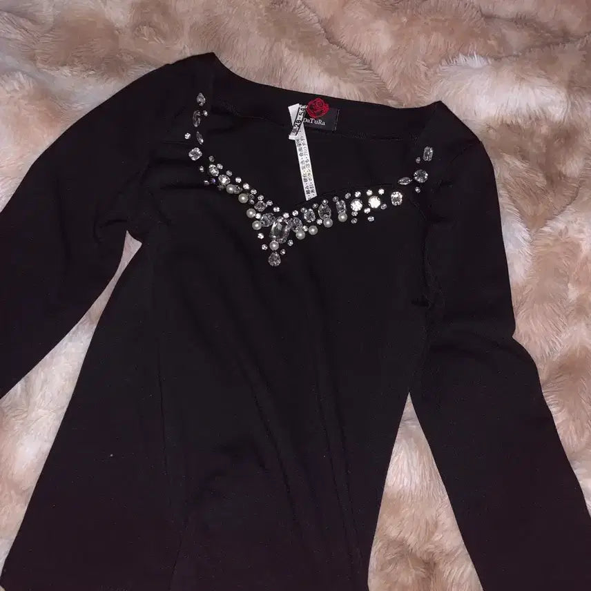 [BUNJANG] DaTuRa Beaded Top / DaTuRa 비즈 상의 갸루 오네갸루