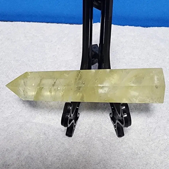[BUNJANG] Natural Crystal Citrine Obelisk with Stand / 천연크리스탈 시크린 황수정 오벨리스크+받침대포함
