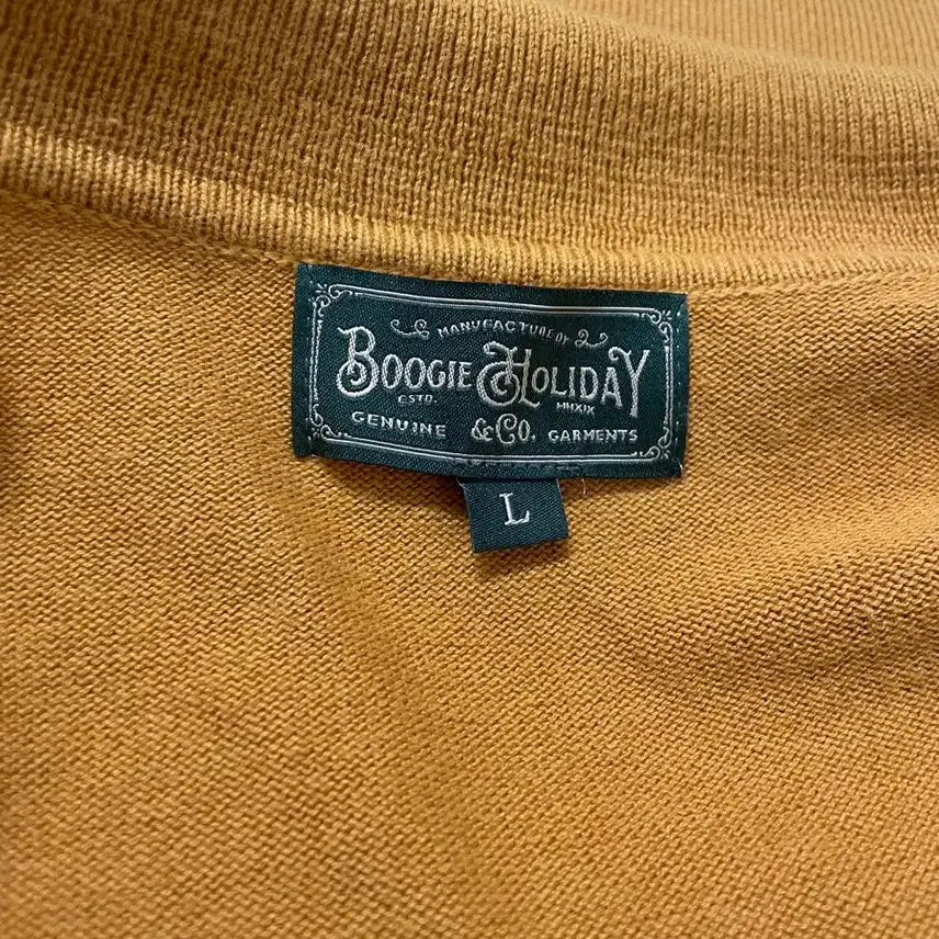 [BUNJANG] Boogie Holiday Collar Knit Mustard L / 부기홀리데이 카라 니트