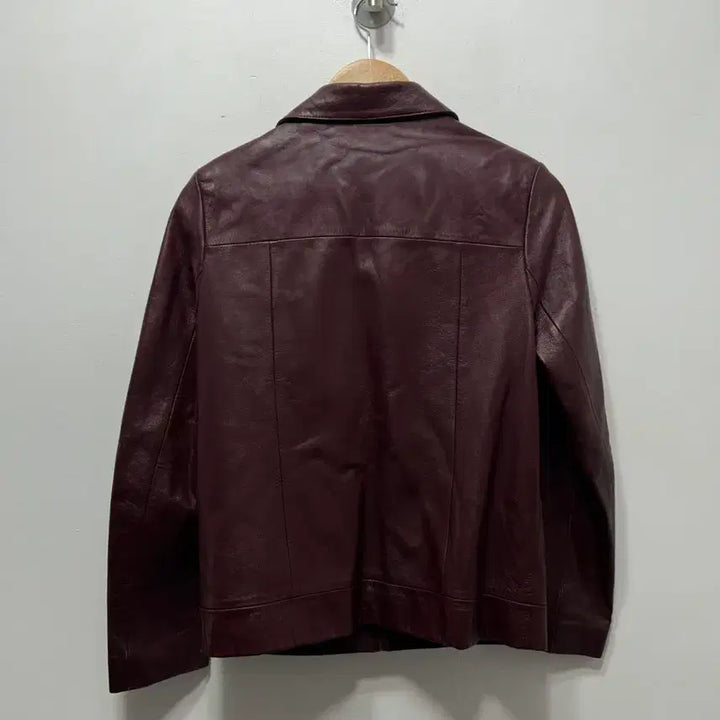 [BUNJANG] Leather Jacket Burgundy 66 Size / 여성  양가죽 자켓 버건디 66사이즈