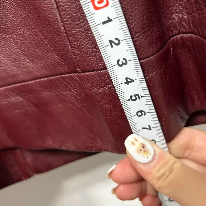 [BUNJANG] Leather Jacket Burgundy 66 Size / 여성  양가죽 자켓 버건디 66사이즈