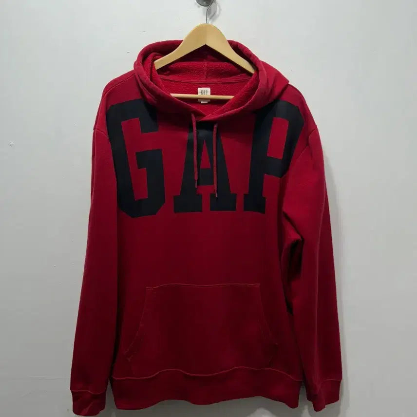 [BUNJANG] GAP Red Big Logo Hoodie XL / 갭 GAP 레드 빅로고 후드티 XL