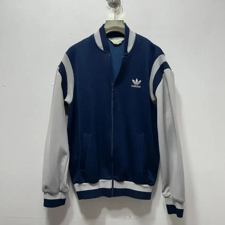 [SOLD OUT] 아디다스 네이비/회색 배색 트랙 자켓 집업 져지 L