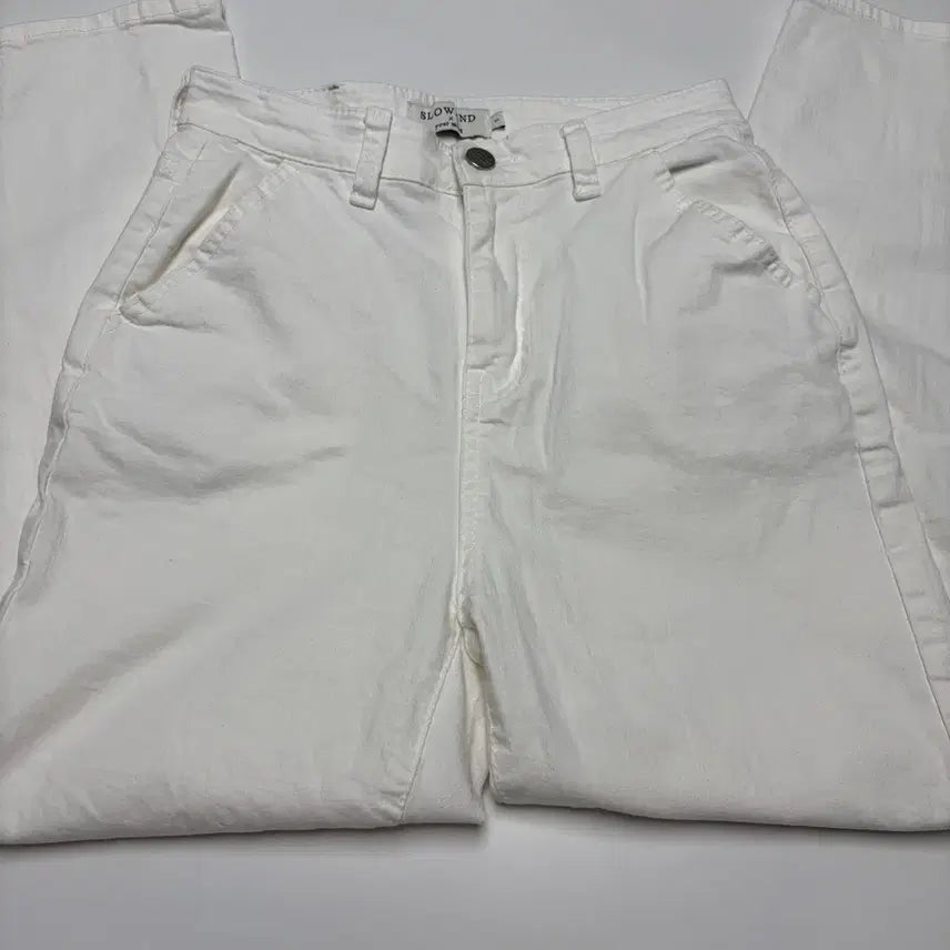 [BUNJANG] Slow and Lovely White Summer Pants / 슬로우앤드 화이트 여름 팬츠 긴바지 면바지 바지 키작녀