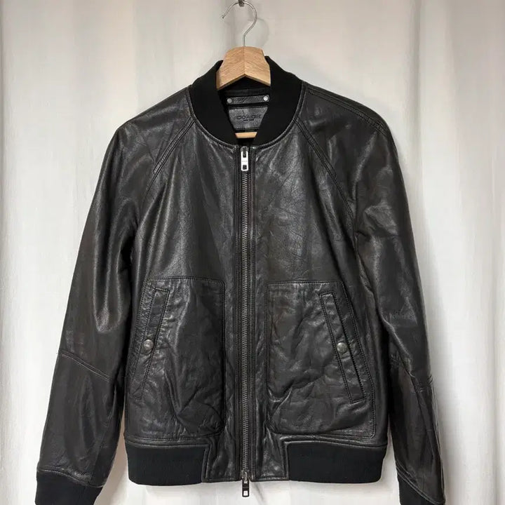 [BUNJANG] Coach 14AW Leather Bomber Jacket / 코치 14aw 레더 봄버 자켓