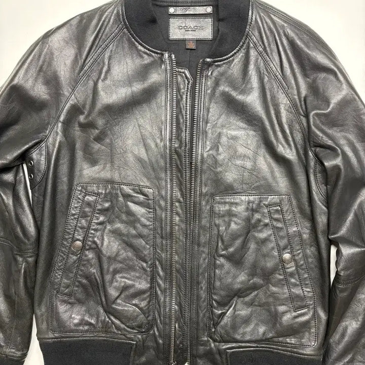 [BUNJANG] Coach 14AW Leather Bomber Jacket / 코치 14aw 레더 봄버 자켓