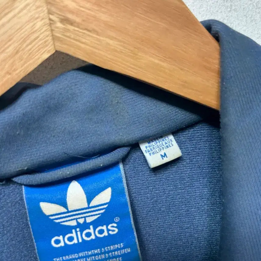 [BUNJANG] Adidas Navy Track Top with 3 Stripes M / 아디다스 네이비 트랙탑 3선 파이어드 M