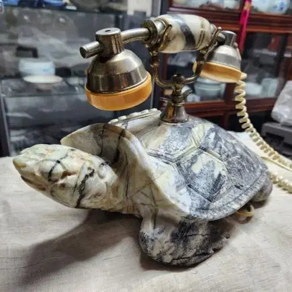 [BUNJANG] Vintage Marble Turtle Sculpture Telephone / 빈티지 수입 대리석 거북이조각 전화기입니다..