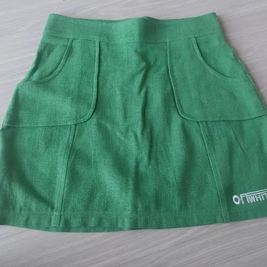 [BUNJANG] Off-White Green Mini Skirt Size 27 / 27사이즈 오프화이트 그린 미니 스커트