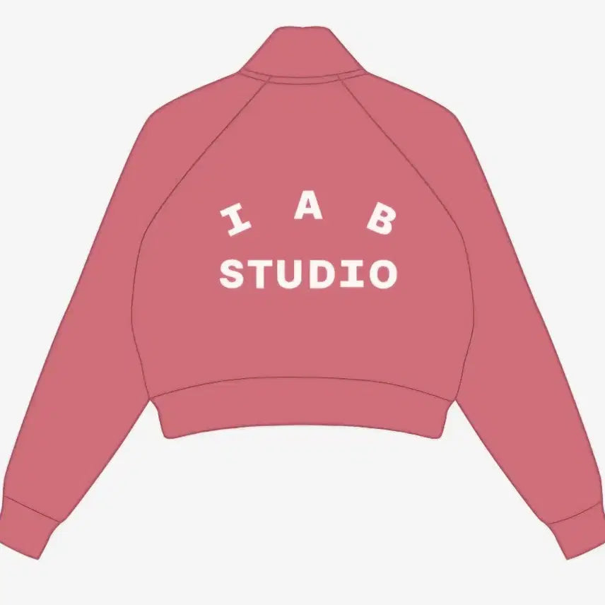 [BUNJANG] IAB Studio Crop Half Zip-Up Pink / 아이앱 스튜디오 IAB  크롭 하프 집업 핑크