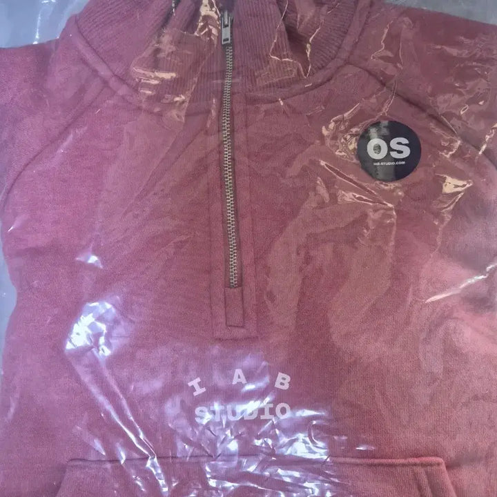[BUNJANG] IAB Studio Crop Half Zip-Up Pink / 아이앱 스튜디오 IAB  크롭 하프 집업 핑크