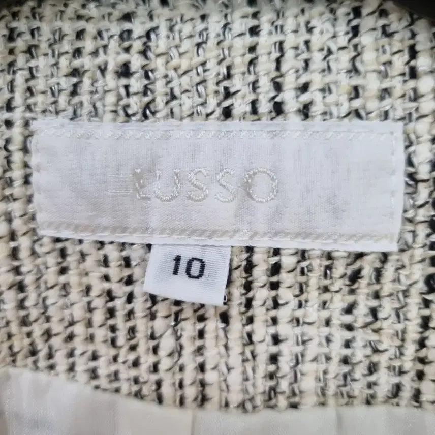 [BUNJANG] LUSSO Tweed Denim Jacket / LUSSO트위드 데님 배색 자켓