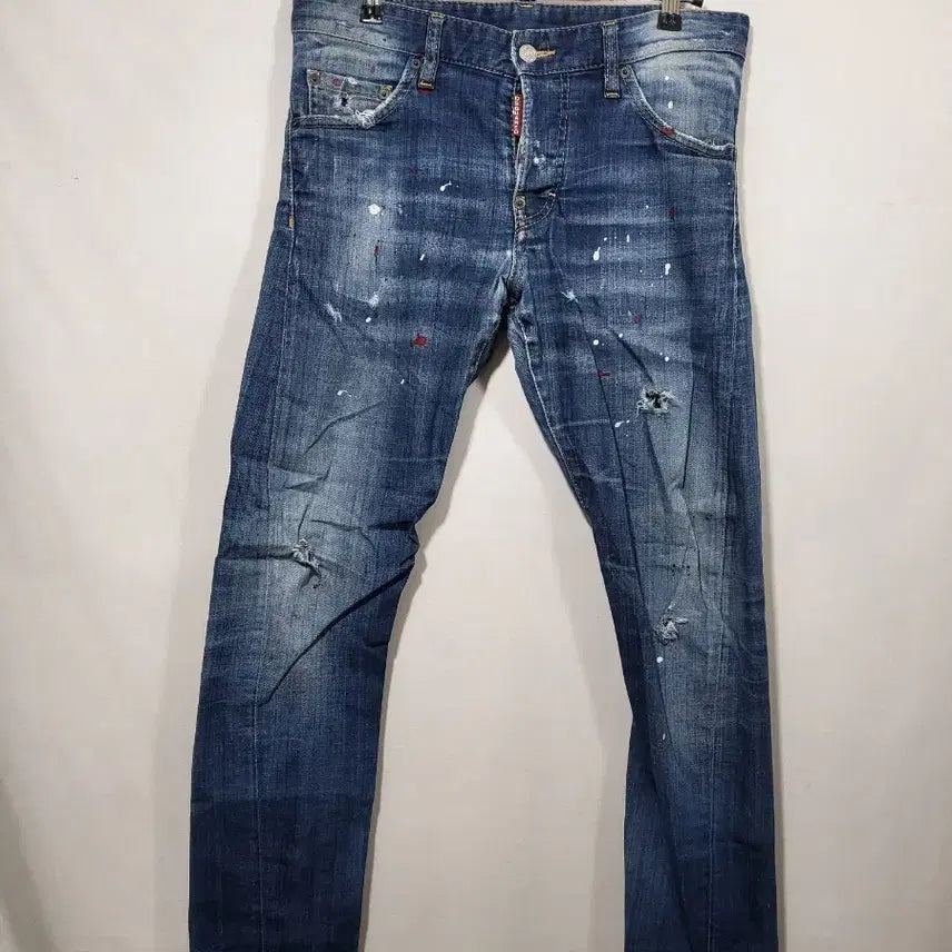 [BUNJANG] Dsquared2 Paint Denim Jeans / 디스퀘어드2  패인트  스판 데님 청바지