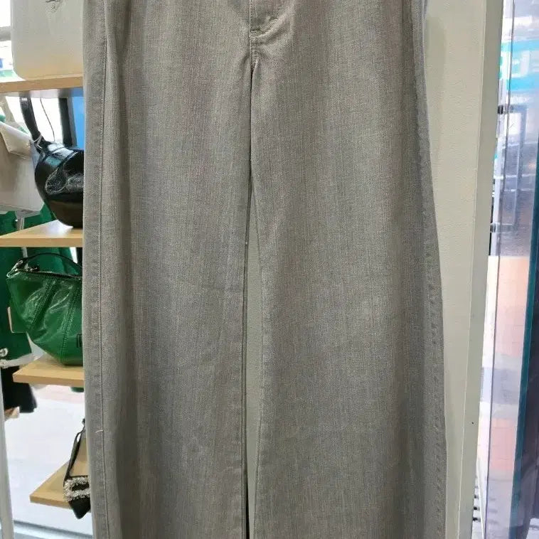 [BUNJANG] SIWY Grey Denim Wide Pants / 씨위 진 그레이 데님 와이드 팬츠