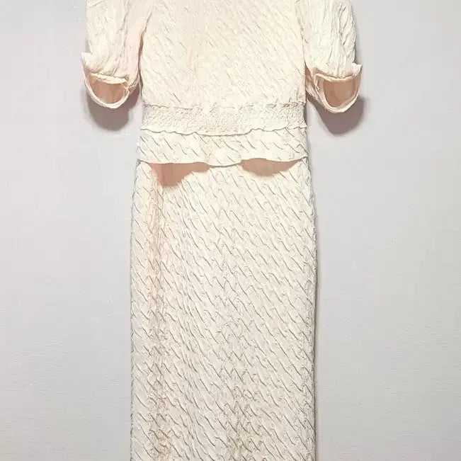 [BUNJANG] Mine Pleated Long Dress / 한섬 마인 플리츠 롱원피스 55