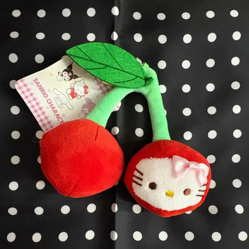 [BUNJANG] Hello Kitty Cherry Plush Keychain / (새상품)체리 헬로키티 인형 키링