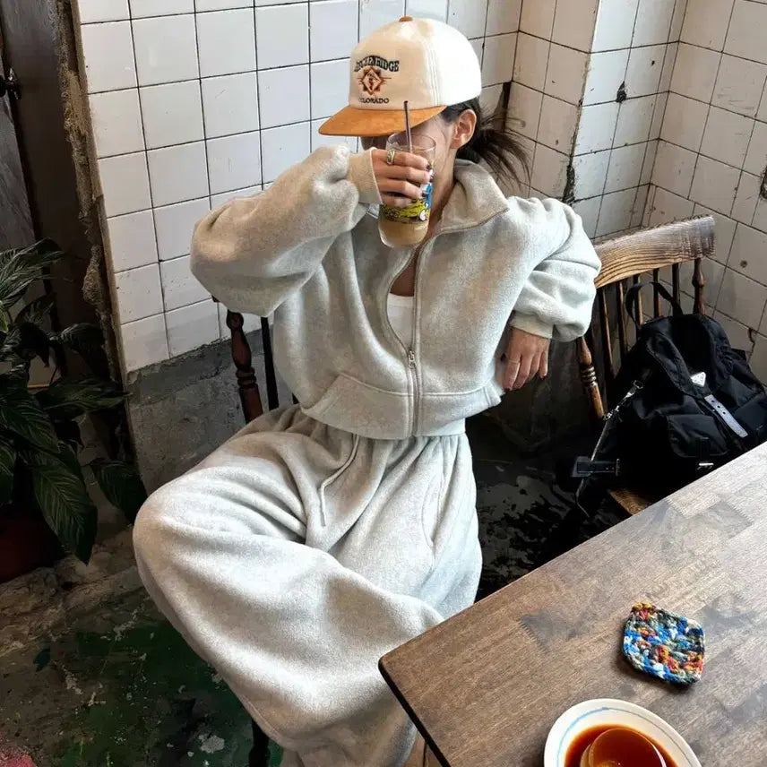 [BUNJANG] Fatal J Fleece Set / 파탈제이 후리스세트