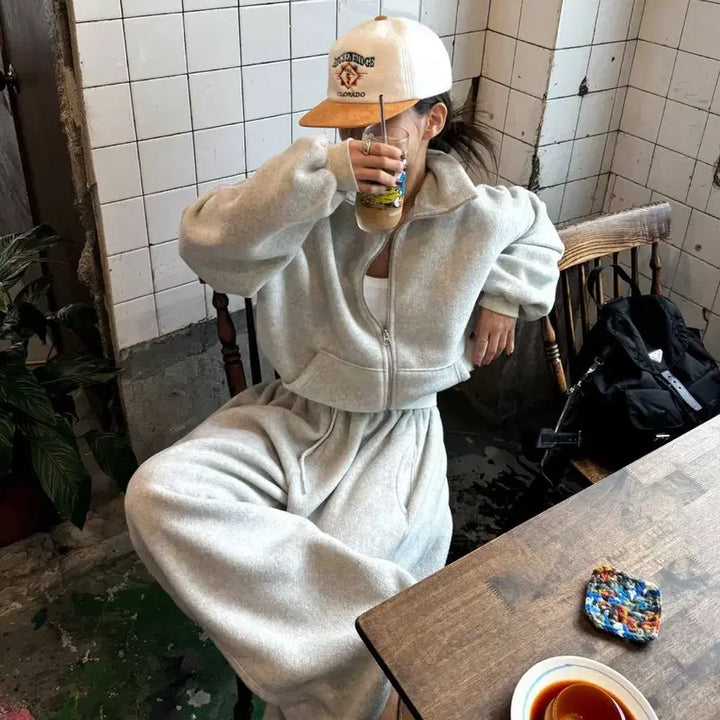 [BUNJANG] Fatal J Fleece Set / 파탈제이 후리스세트