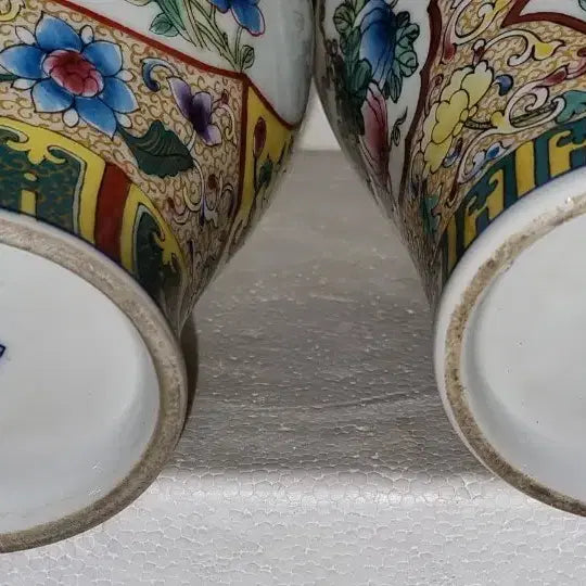 [BUNJANG] Chinese Porcelain Vase Set / 건륭년제 화조문 화병2개=1셑 높28 높20 센 중국도자기 고도자 골통품