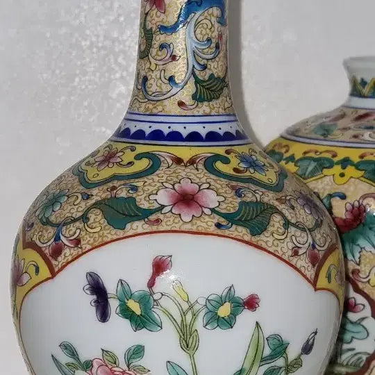 [BUNJANG] Chinese Porcelain Vase Set / 건륭년제 화조문 화병2개=1셑 높28 높20 센 중국도자기 고도자 골통품