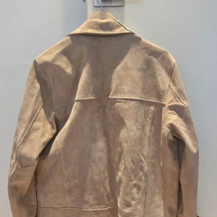 [BUNJANG] Sandro Suede Leather Jacket Beige Size 50 / 산드로 스웨이드 가죽 자켓 베이지 50