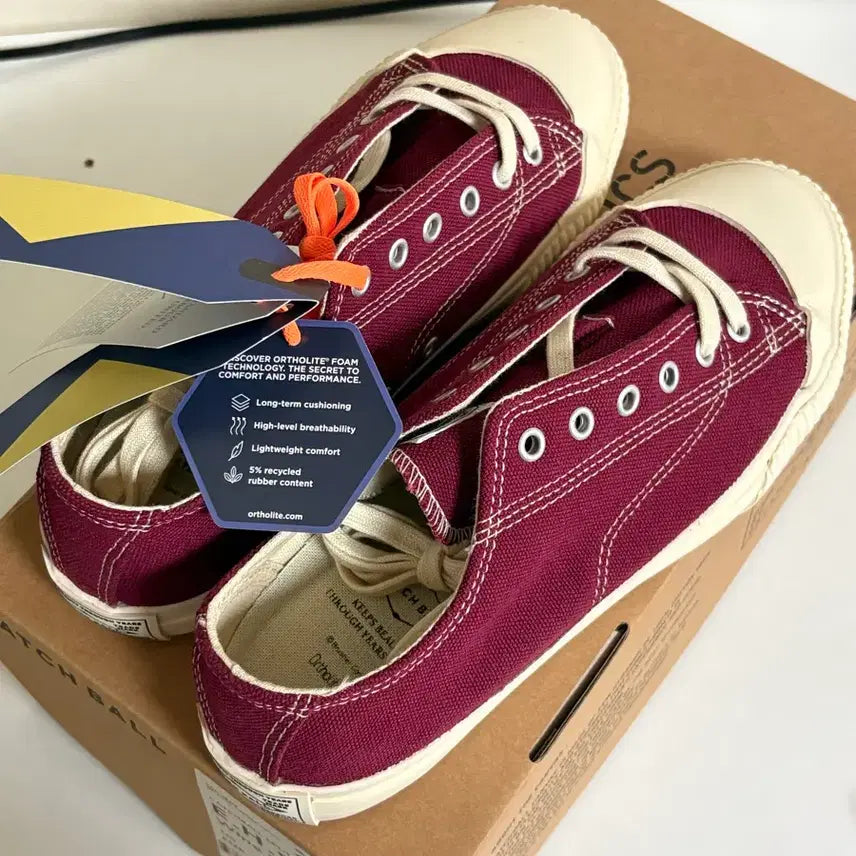 [SOLD OUT] 캐치볼 버건디 스니커즈 230