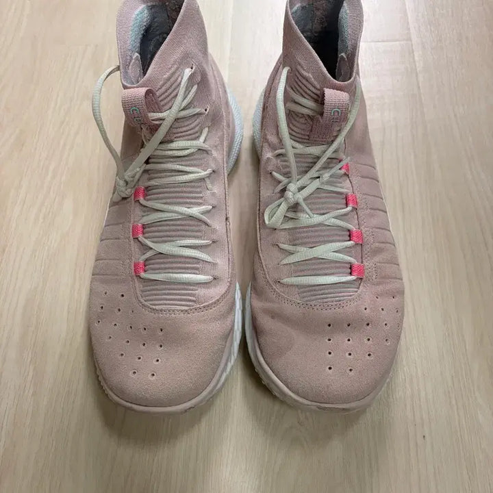 [BUNJANG] Under Armour Curry 4 Floatro Pink White Shoes / 언더아머 커리4 플로트로 핑크 화이트 (300)