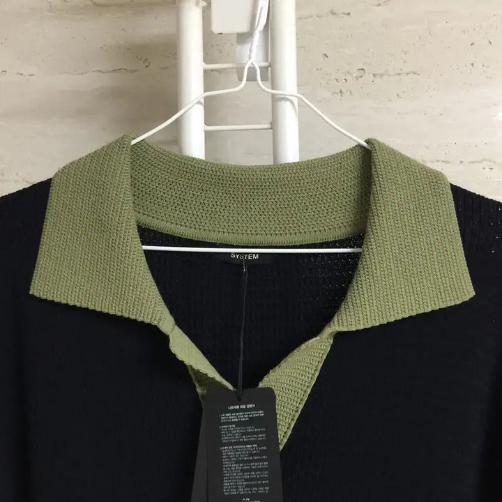 [BUNJANG] System Homme 22 Collar Knit Navy / (새상품) SYSTEM 시스템 옴므 22 카라 니트 105