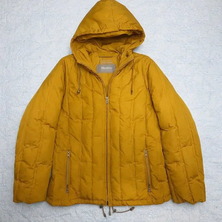 [BUNJANG] MaxMara Goose Down Hooded Padded Jacket Mustard 42 / 막스마라 MaxMara 후드 구스다운 패딩 자켓 머스타드 42