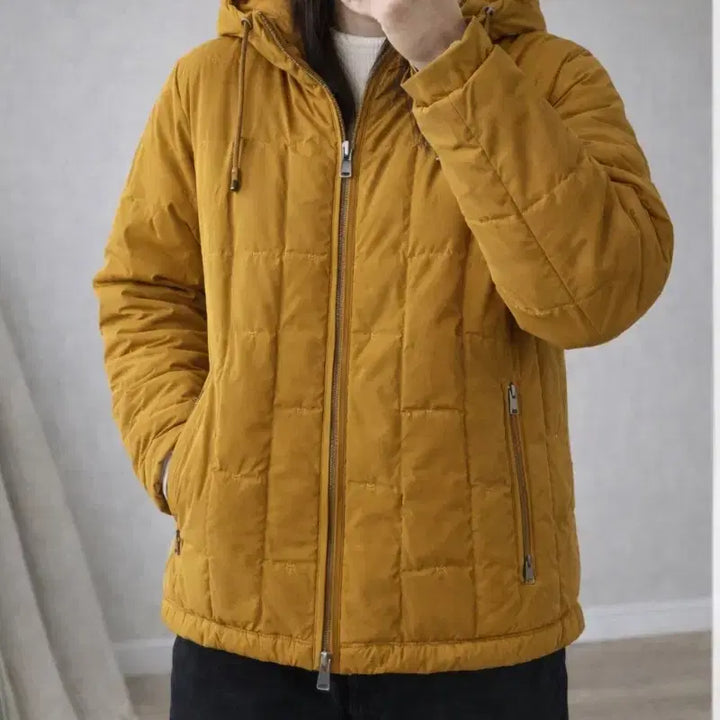 [BUNJANG] MaxMara Goose Down Hooded Padded Jacket Mustard 42 / 막스마라 MaxMara 후드 구스다운 패딩 자켓 머스타드 42