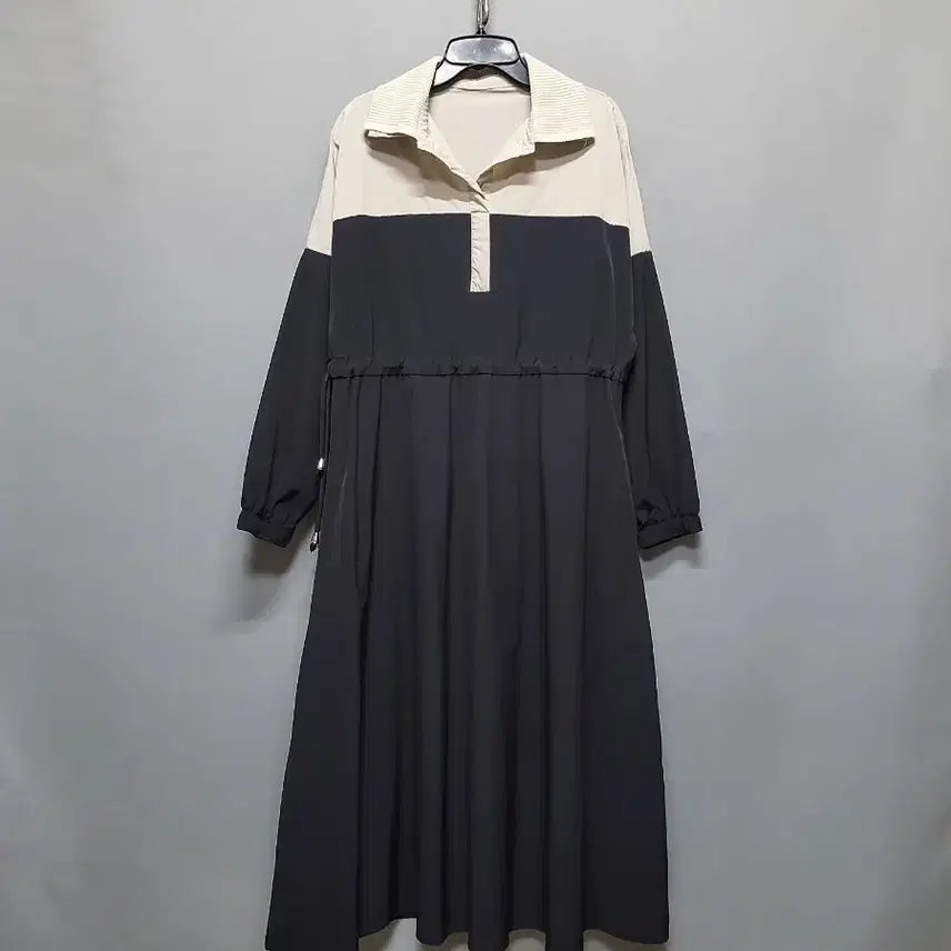 [SOLD OUT] 니트카라 바스락 스판 롱원피스