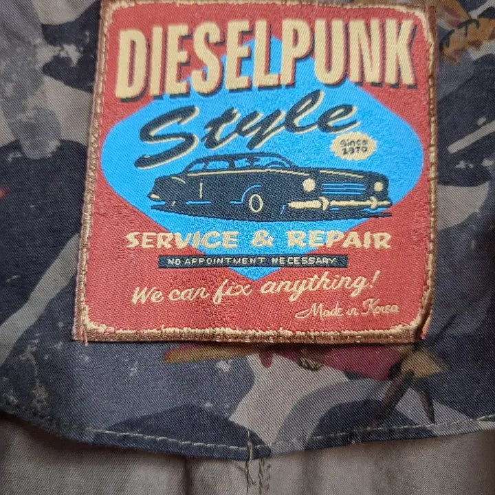 [BUNJANG] DIESELPUNK Camo Pattern 7-part Sleeve Hooded Coat / DIESELPUNK 카모 패턴 반팔 후드 7부 코트 free