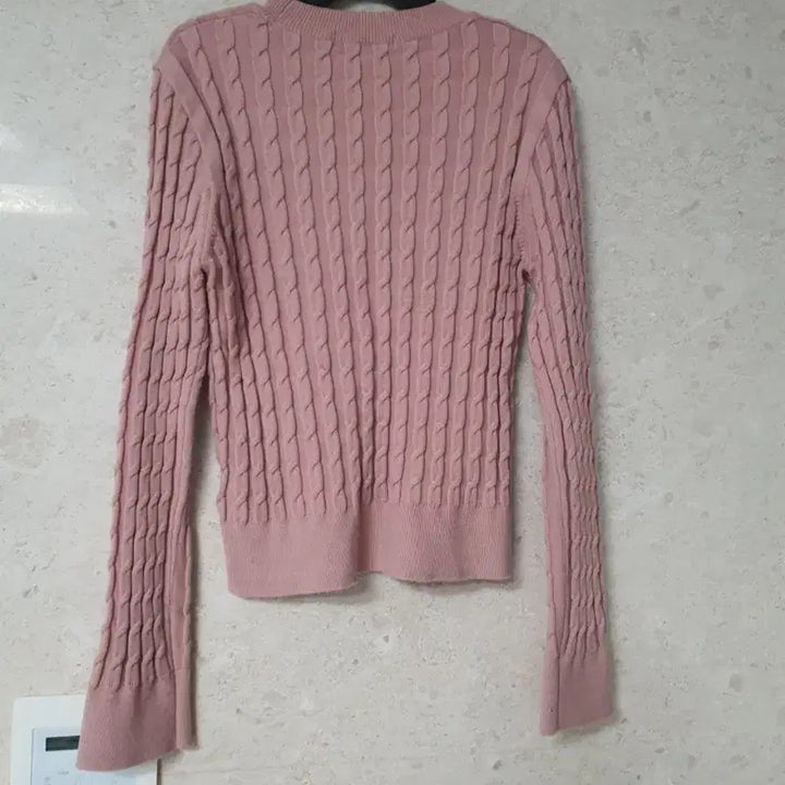 [BUNJANG] Mainstay Pink Cable Knit Sweater / 메인스테이 핑크색 케이블니트 여성