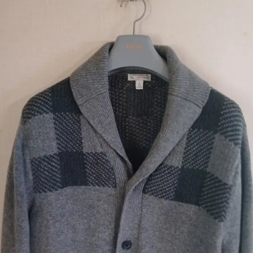 [BUNJANG] GAP Gray Shoulder Cardigan / GAP 그레이배색 숄더가디건 105-110