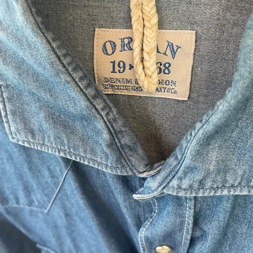 [BUNJANG] Oriang Chambray Western Shirt / 오리앙 샴브레이 웨스턴셔츠 40 마지막 가격
