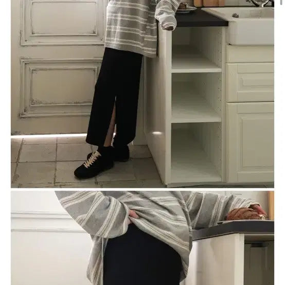 [BUNJANG] Soim Maternity Long Skirt / 소임 임산부 스커트 임산부치마 임부보(블랙,아이보리)